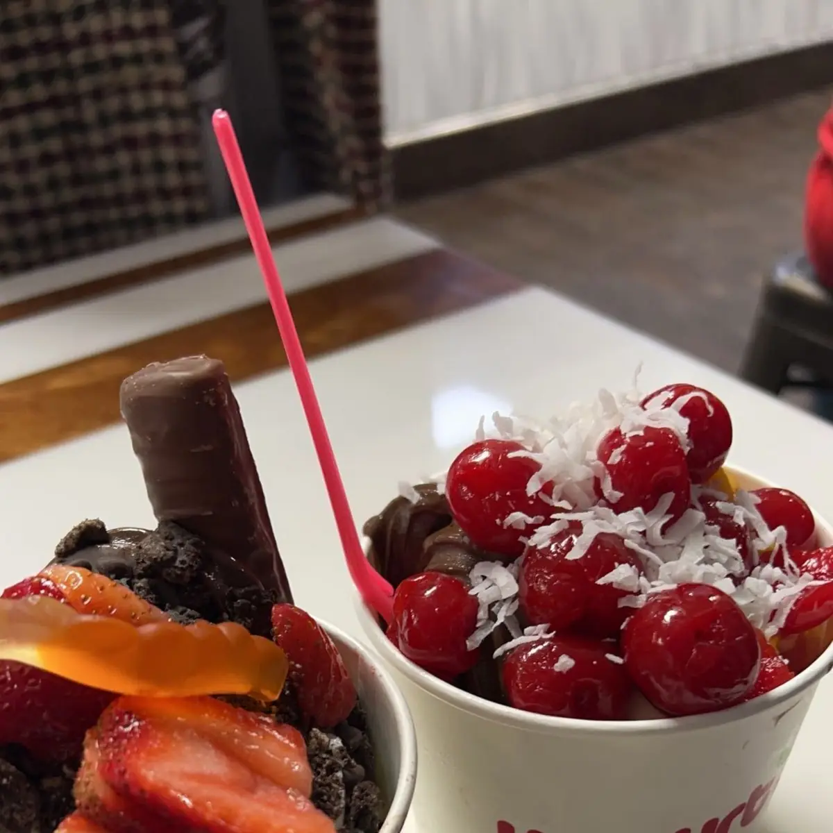 Frozen Yogurt and Fresh Fruit