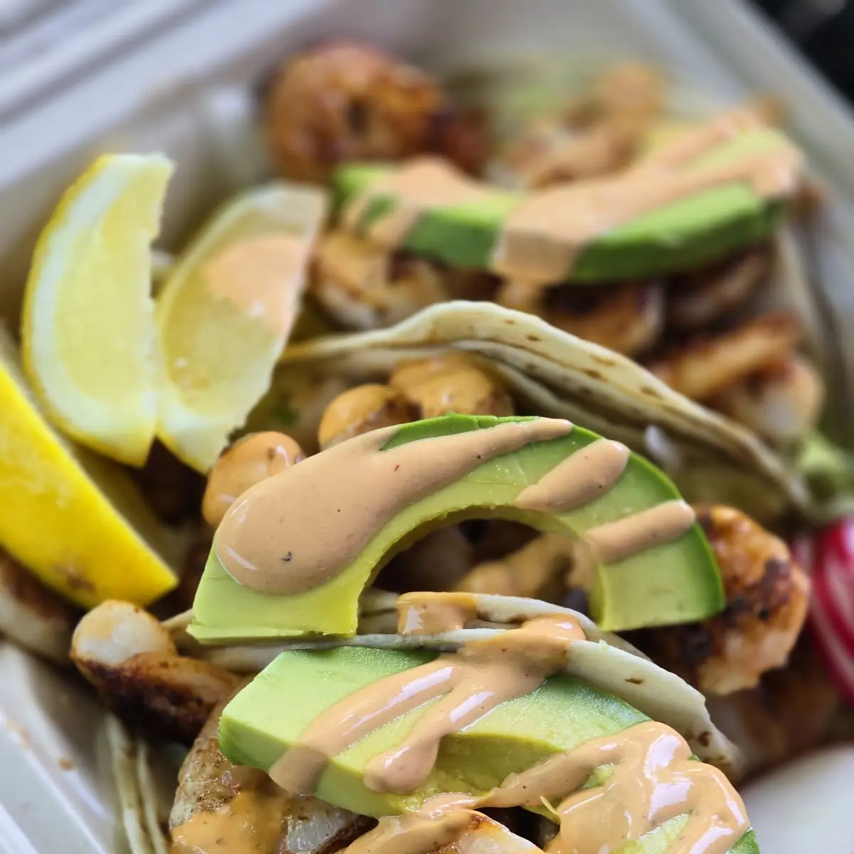 Mini Grilled Fish or Shrimp Tacos GF