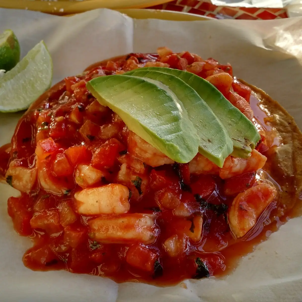 Shrimp Ceviche Tostada
