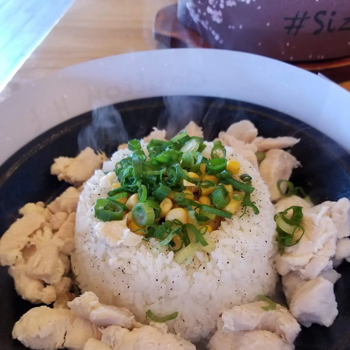 Garlic Pepper Rice with Chicken Teriyaki