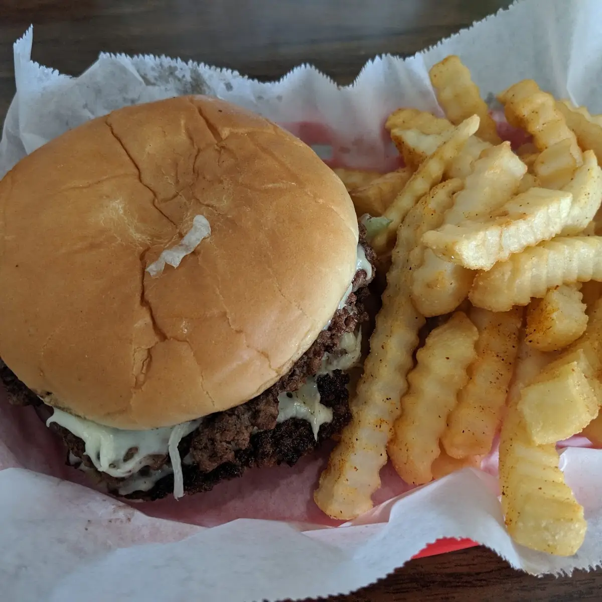 Double Cheeseburger and Fries