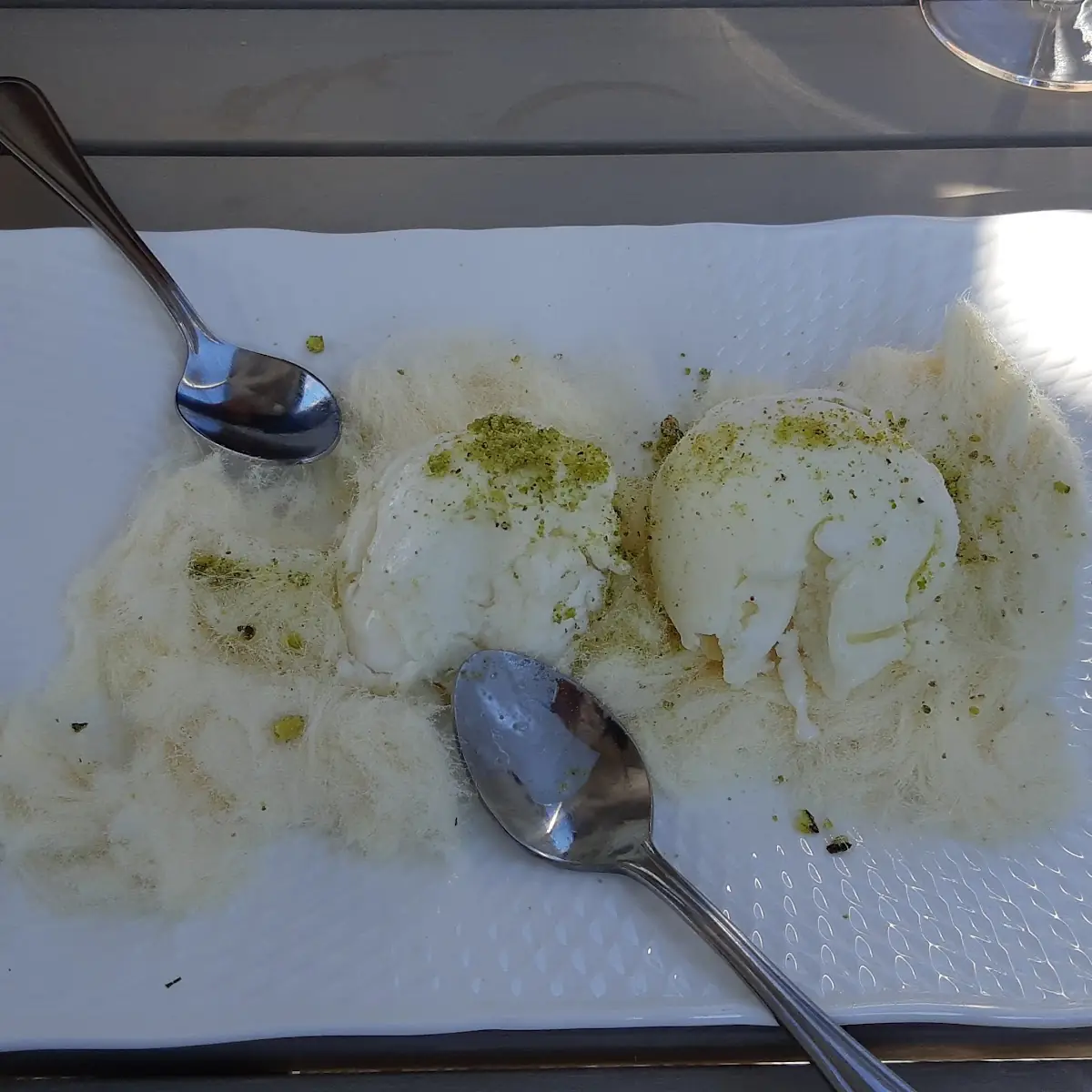 Kataifi Vanilla Ice Cream & Hair Like Cotton Candy, Tabouli by Eddy's