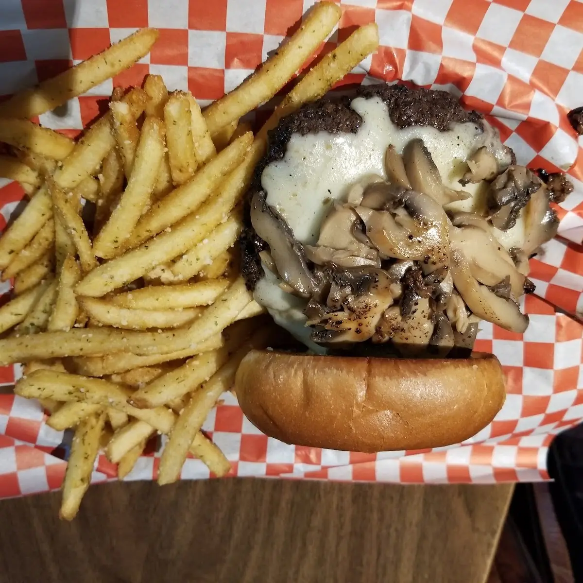 Mushroom Swiss Burger
