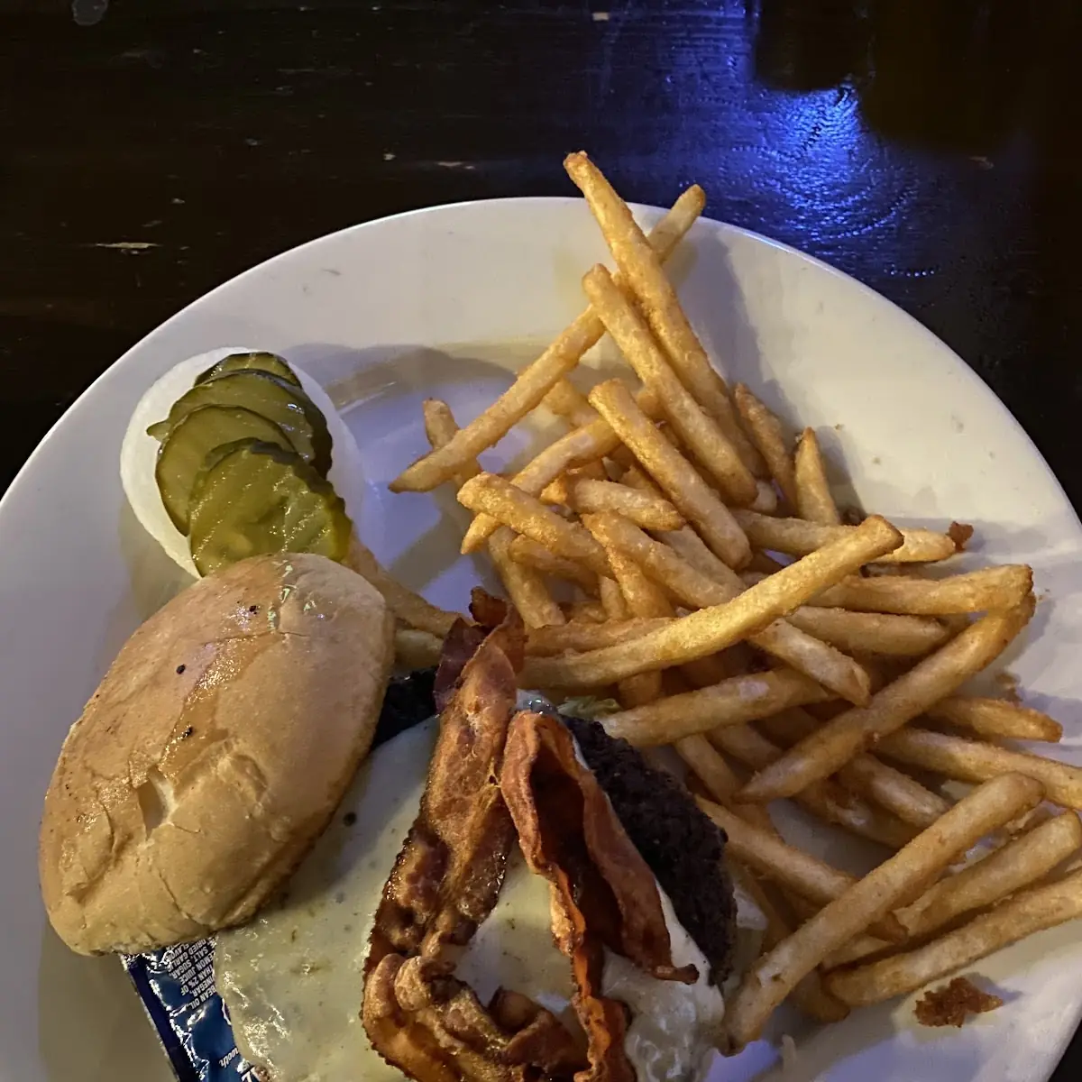 Bacon Cheeseburger and Fries