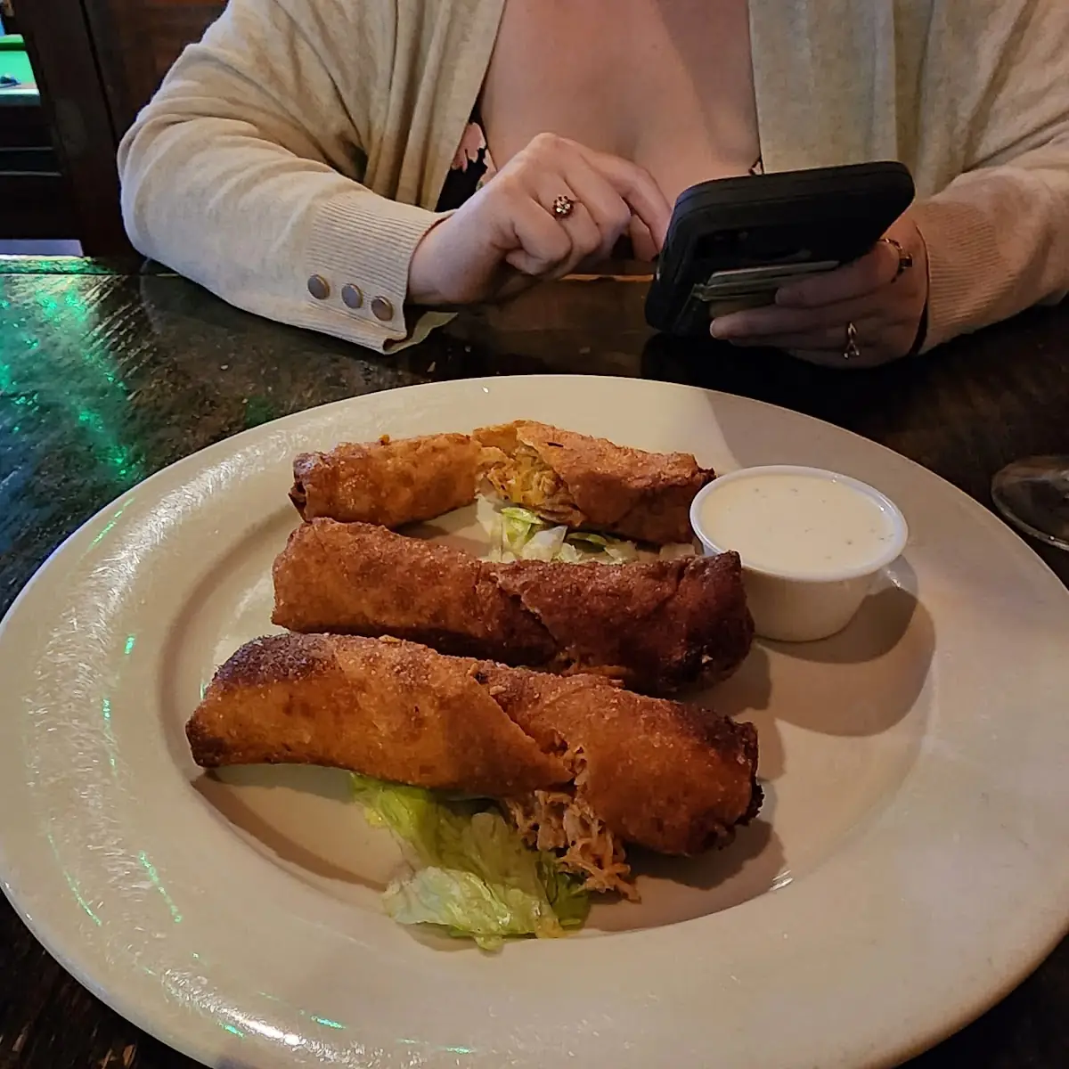 Buffalo Chicken Egg Roll