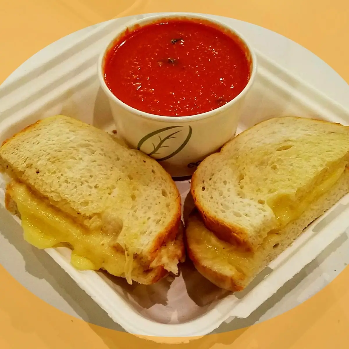 Grilled Cheese Sandwich with Tomato Basil Soup