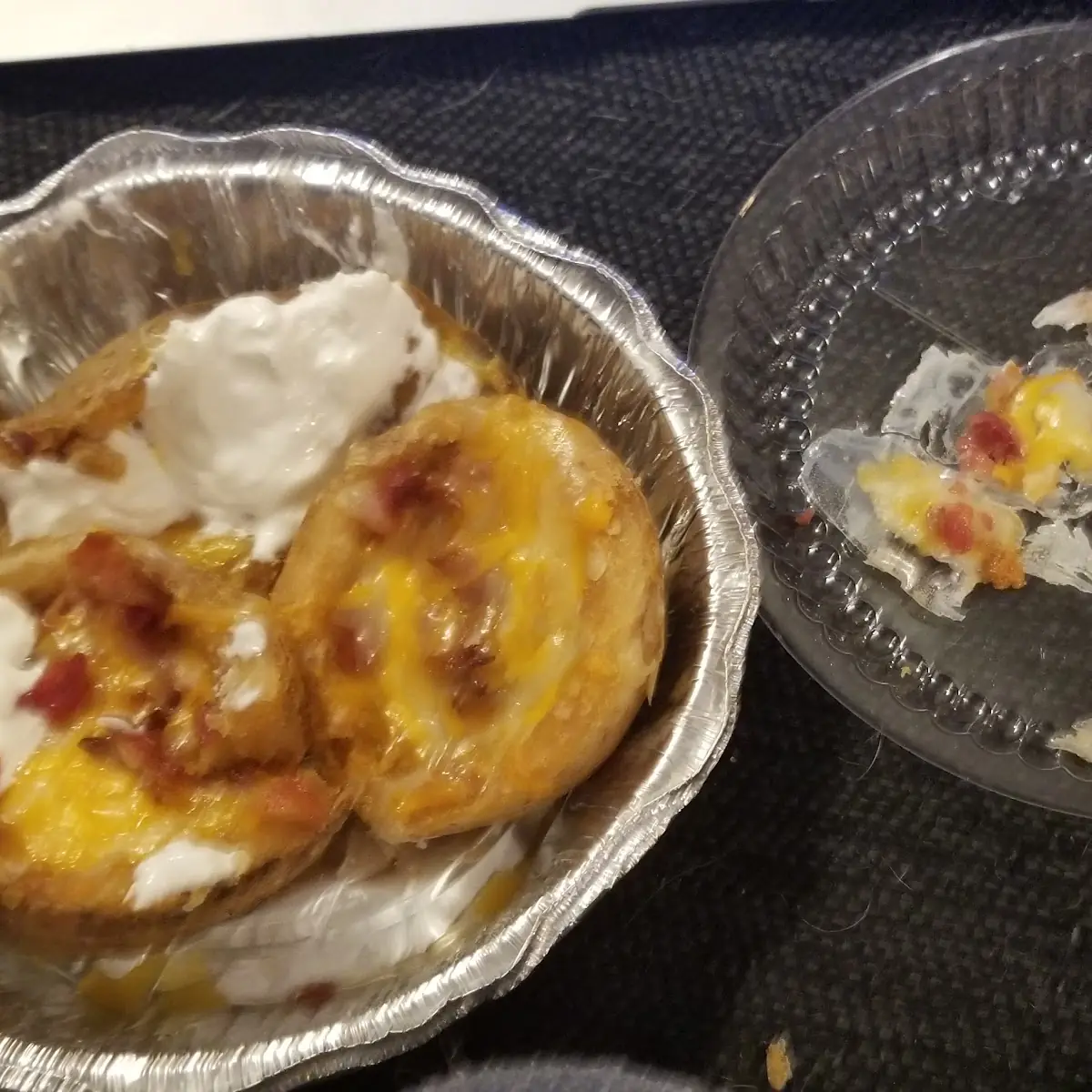 Potato Skins with Melted Plastic Inside Them