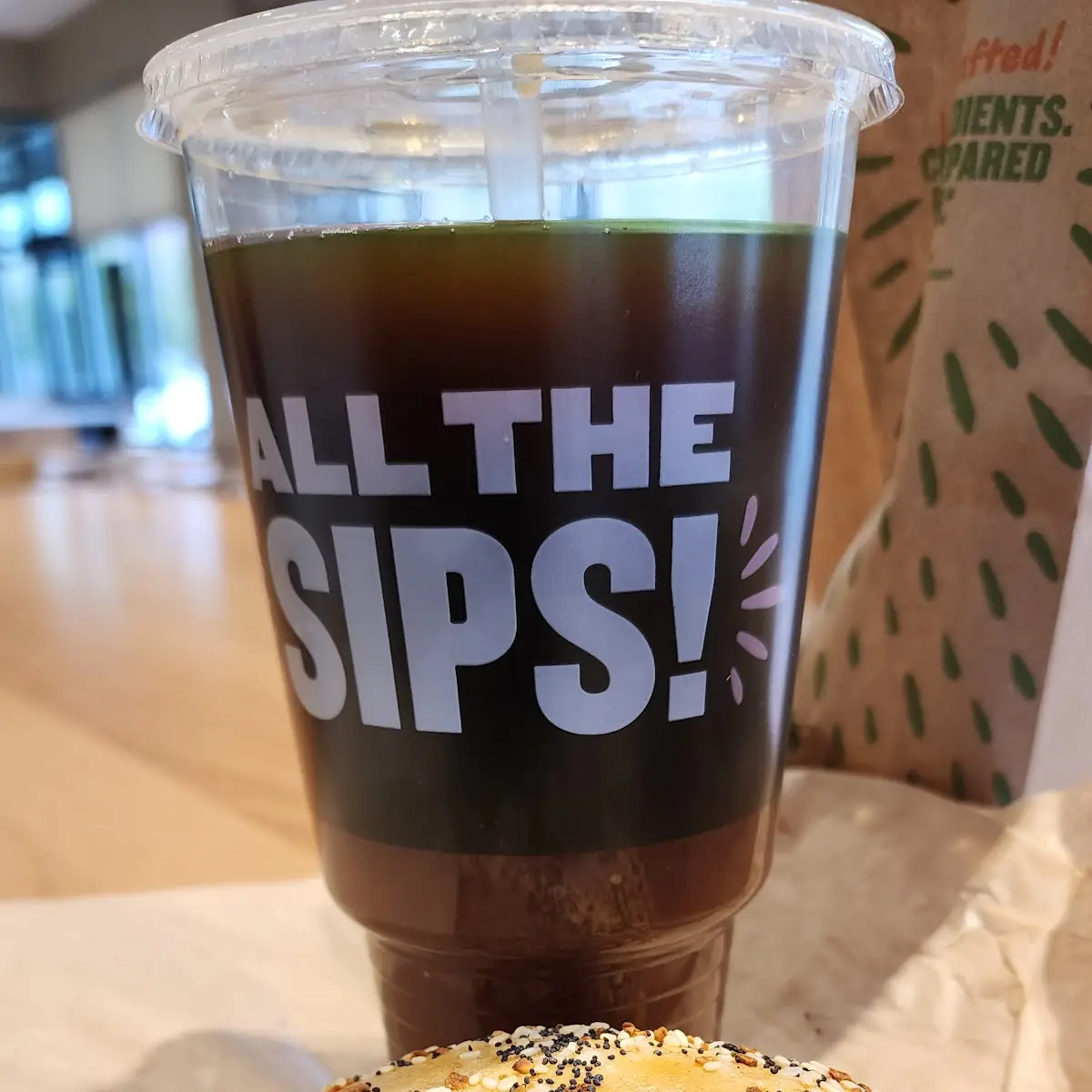 Breakfast Sandwich on Everything Bagel