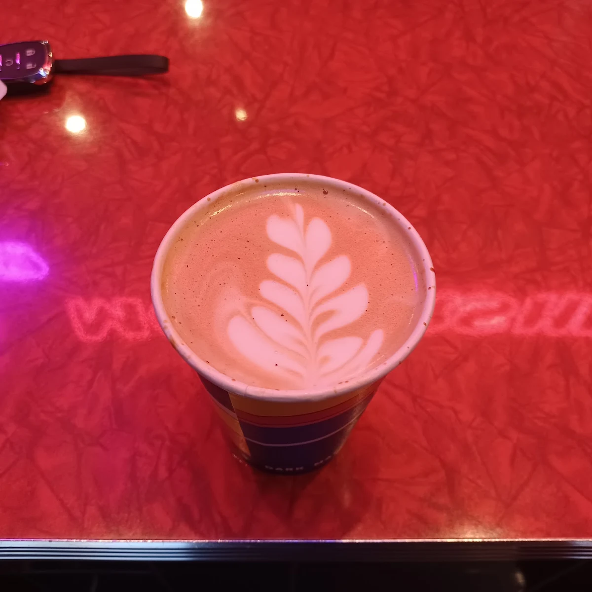 Latte with Heart-Shaped Foam Art
