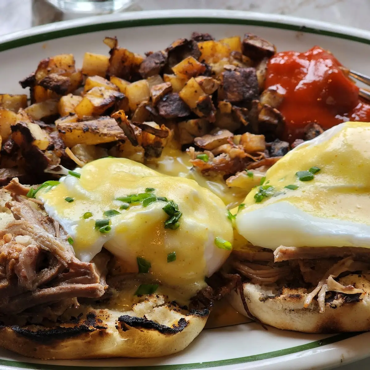Brisket Eggs Benedict