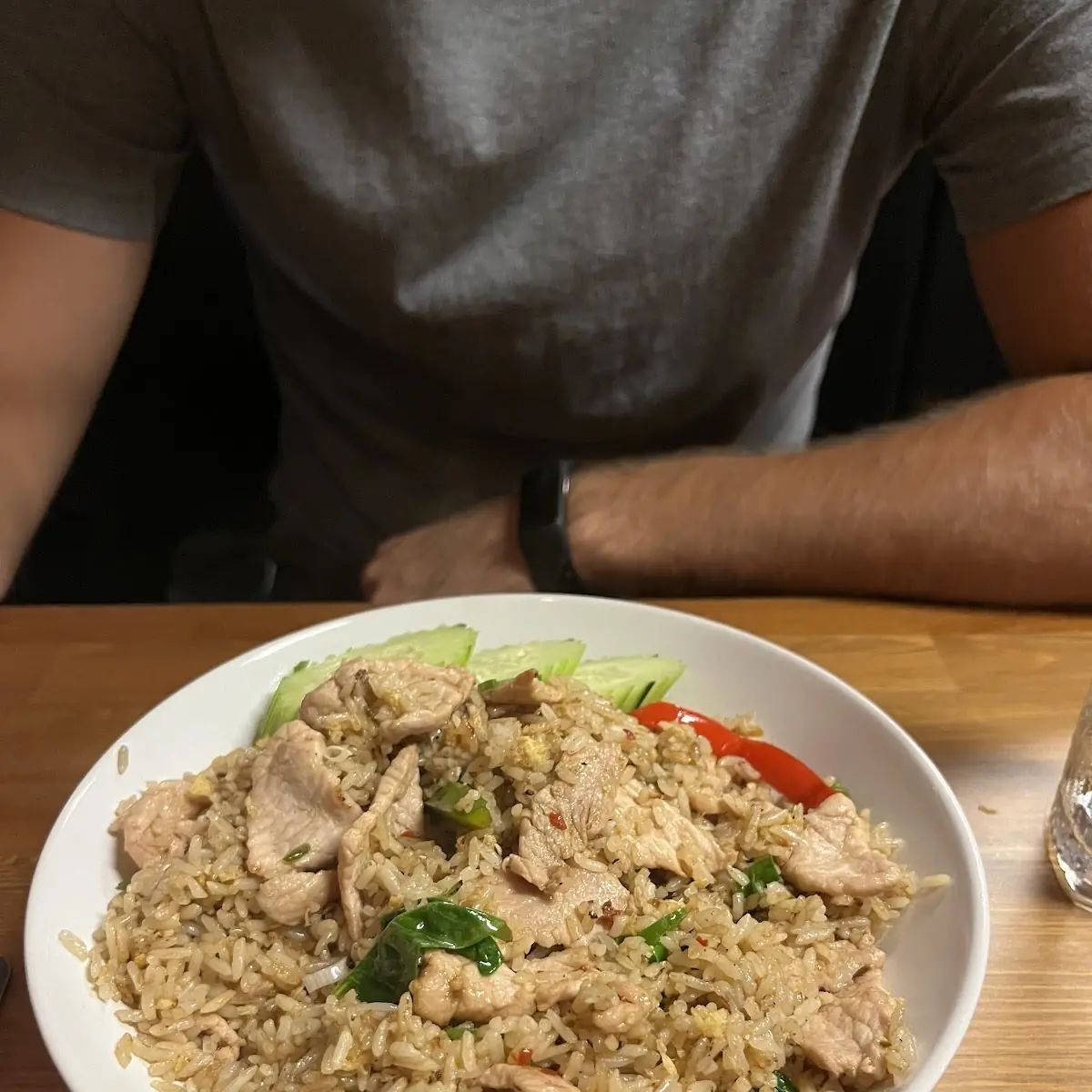 Basil Fried Rice with Pork