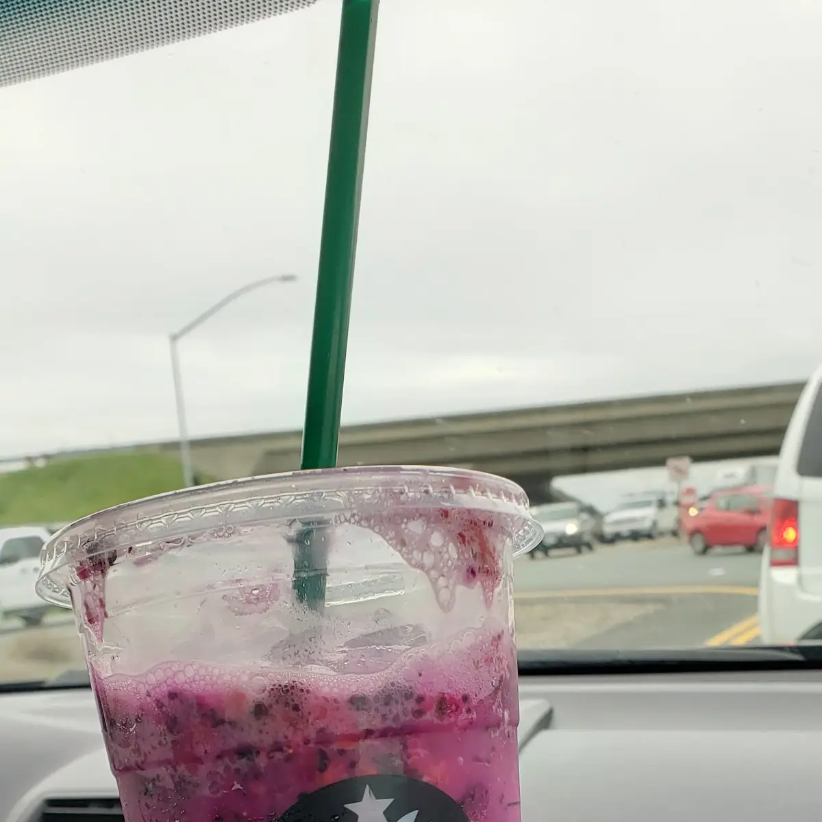 Pink Drink with Dragon Fruit and Blackberries