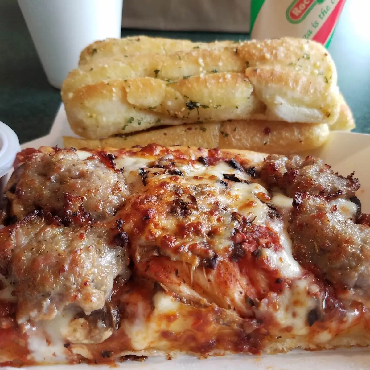 Sausage and Mushroom Pizza