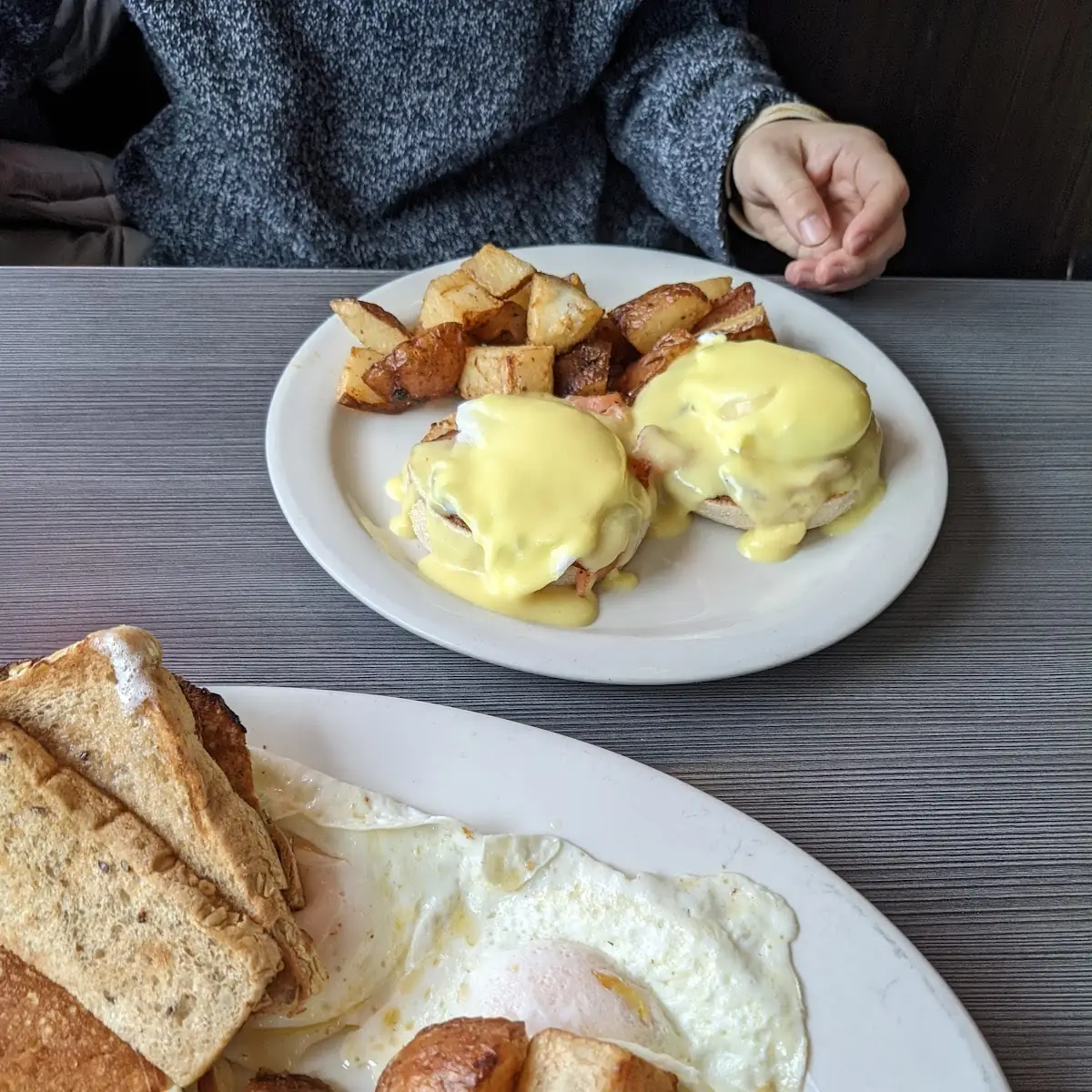 Eggs Sunny Side Up over Hash