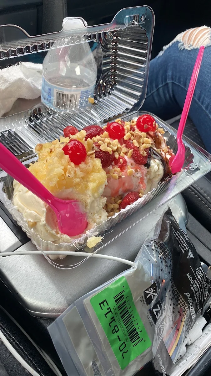 Banana Split with Cherry Coconut