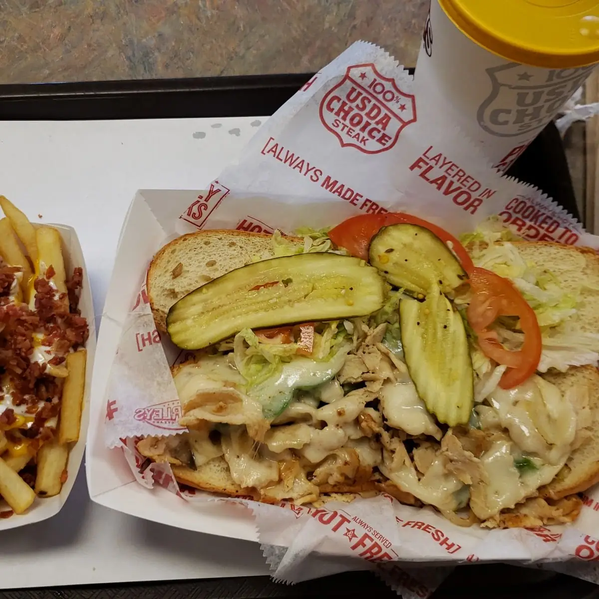 Chicken Philly with Loaded Fries