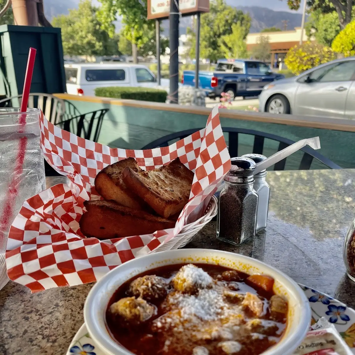 Soup with Garlic Bread