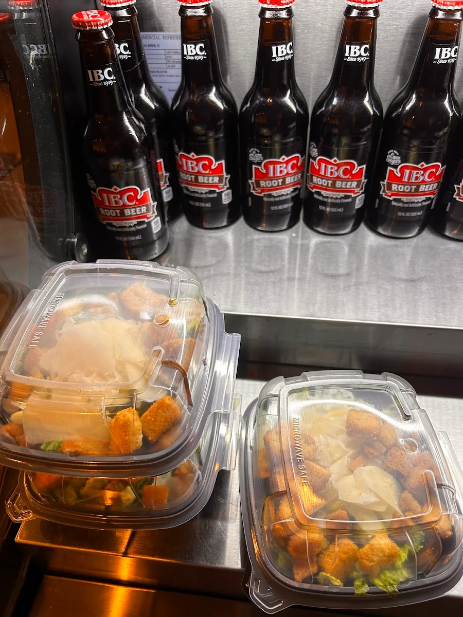 Ceaser Salad and IBC Root Beer