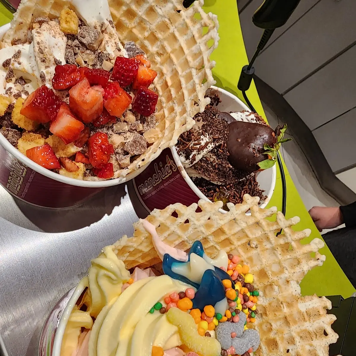 Frozen Yogurt on a Waffle Cone