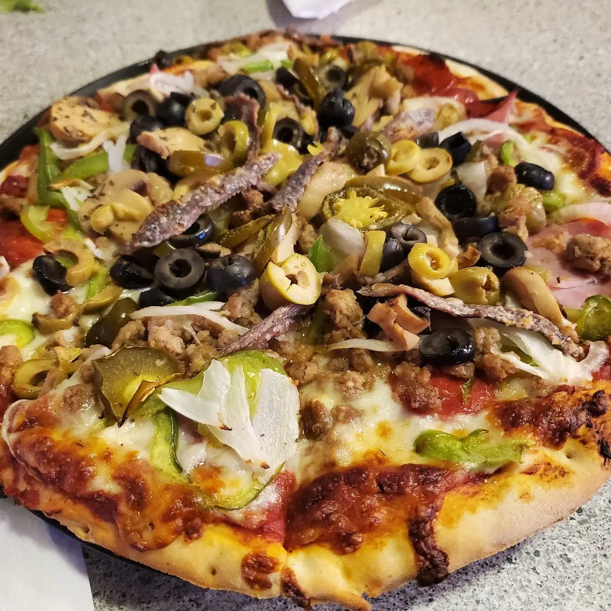 Everything Pizza with Italian Sausage