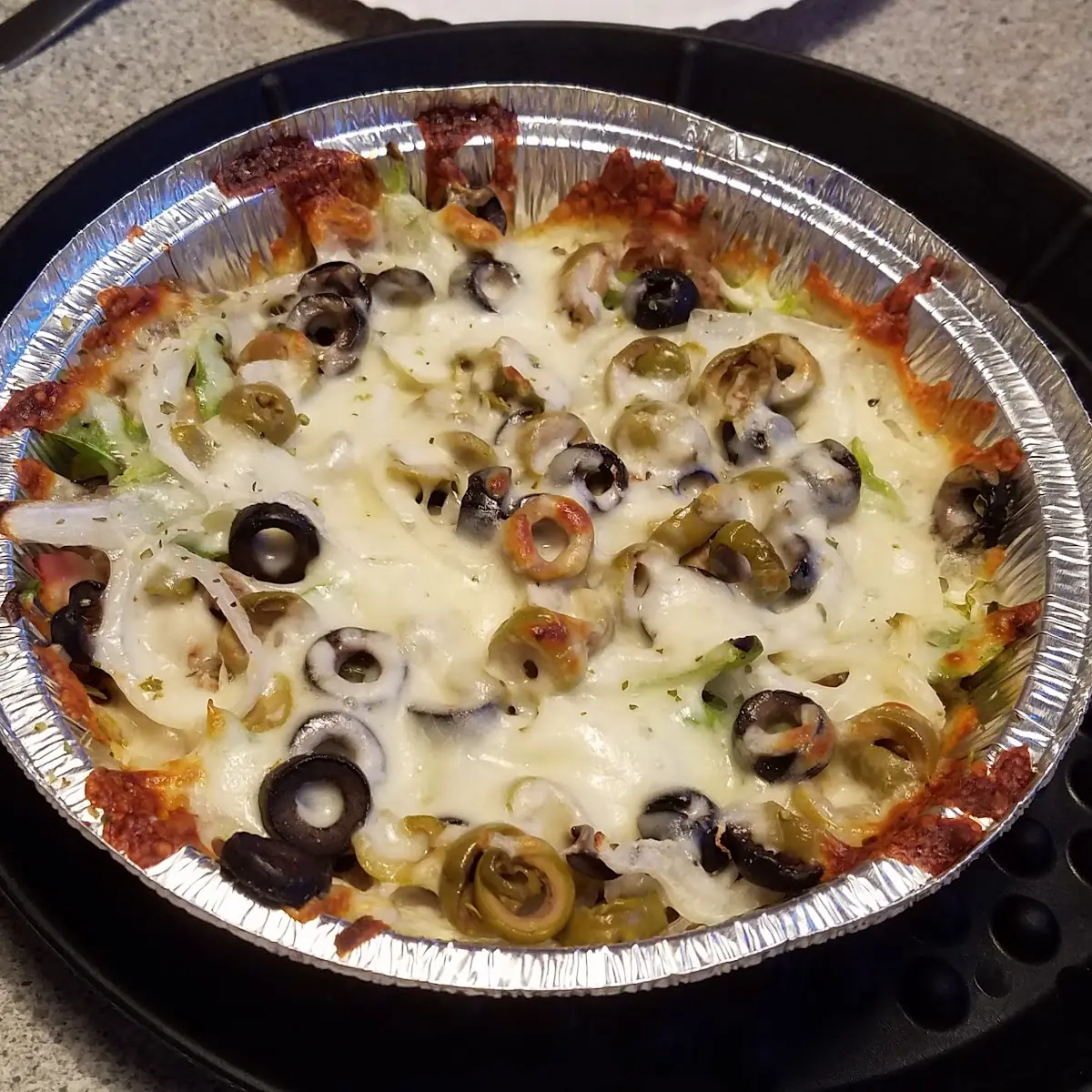 Half and Half White Sauce Specialty Pizza