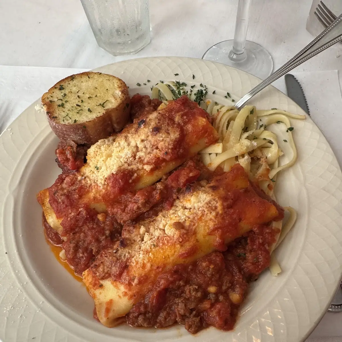Manicotti with Meat Sauce