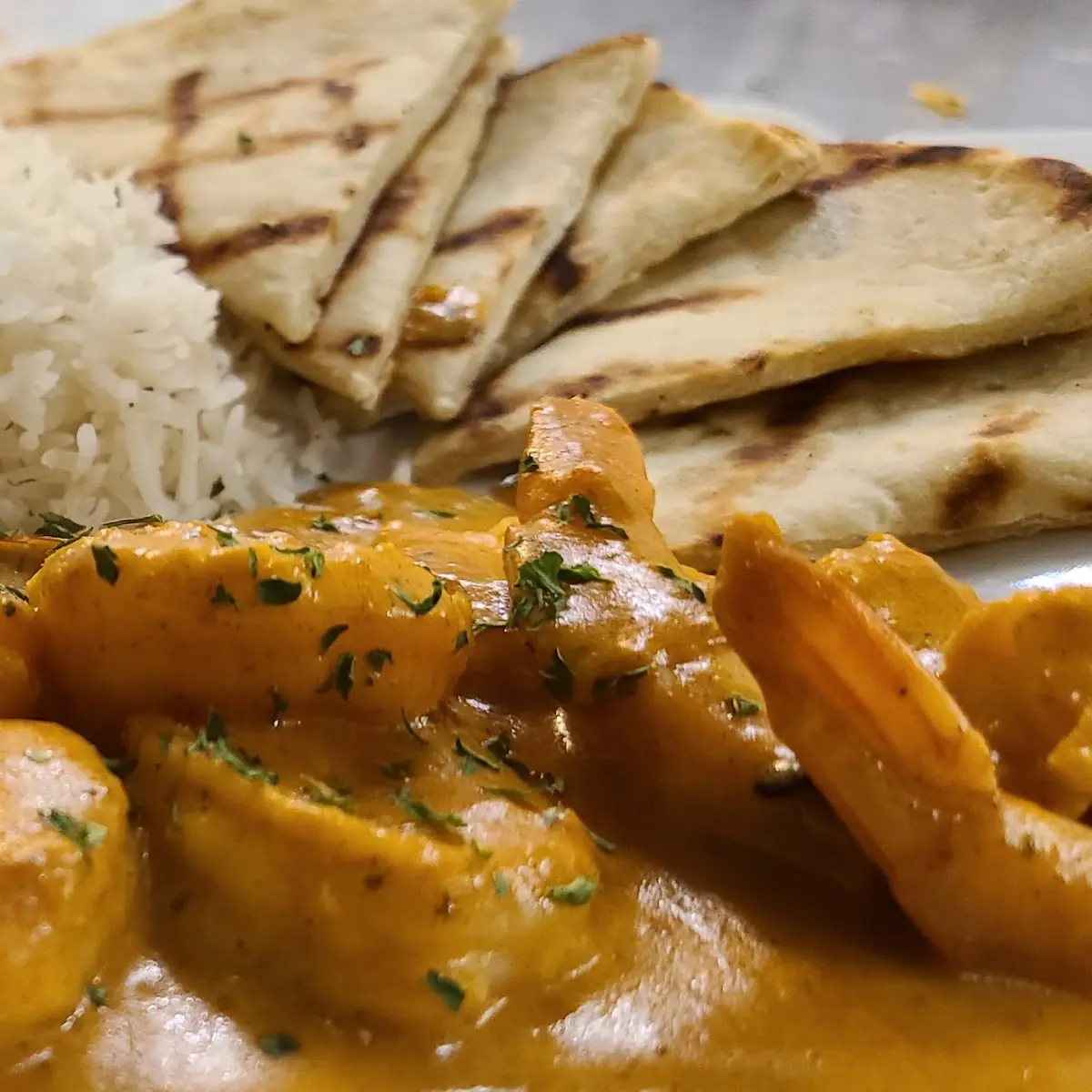 Curried Shrimp, Wheel and Anchor Restaurant