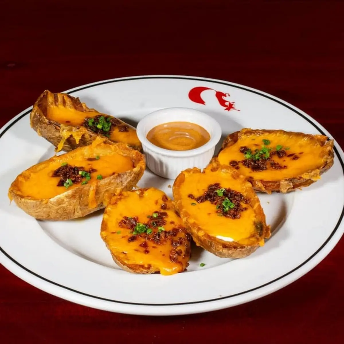 Potato Skins with Dipping Sauce