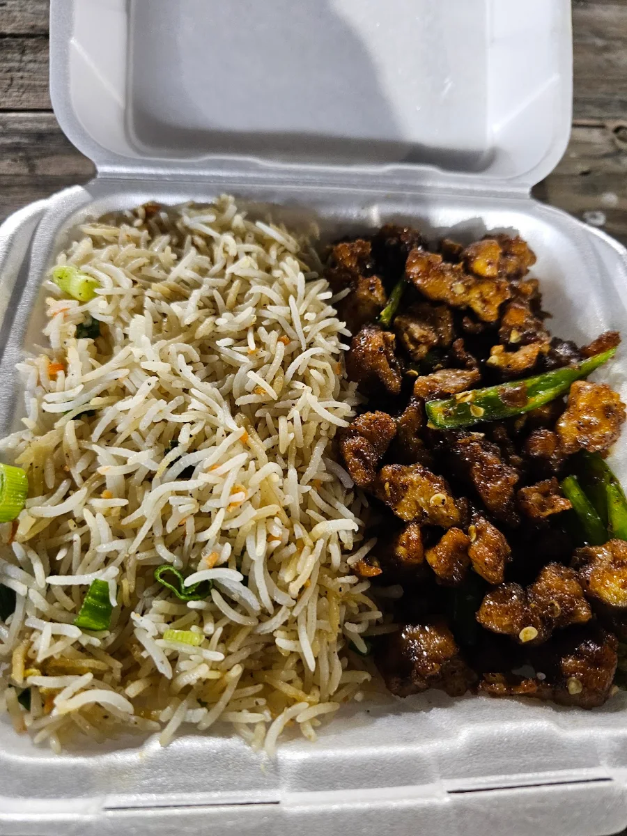 Chicken Manchurian with Egg Fried Rice