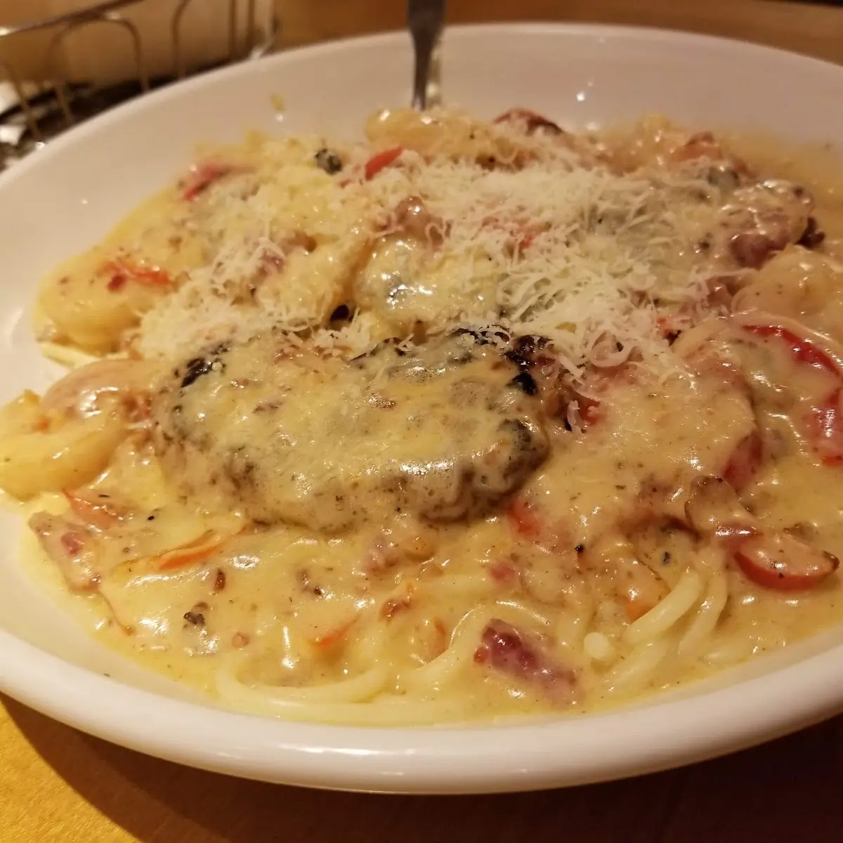 Chicken & Shrimp Carbonara