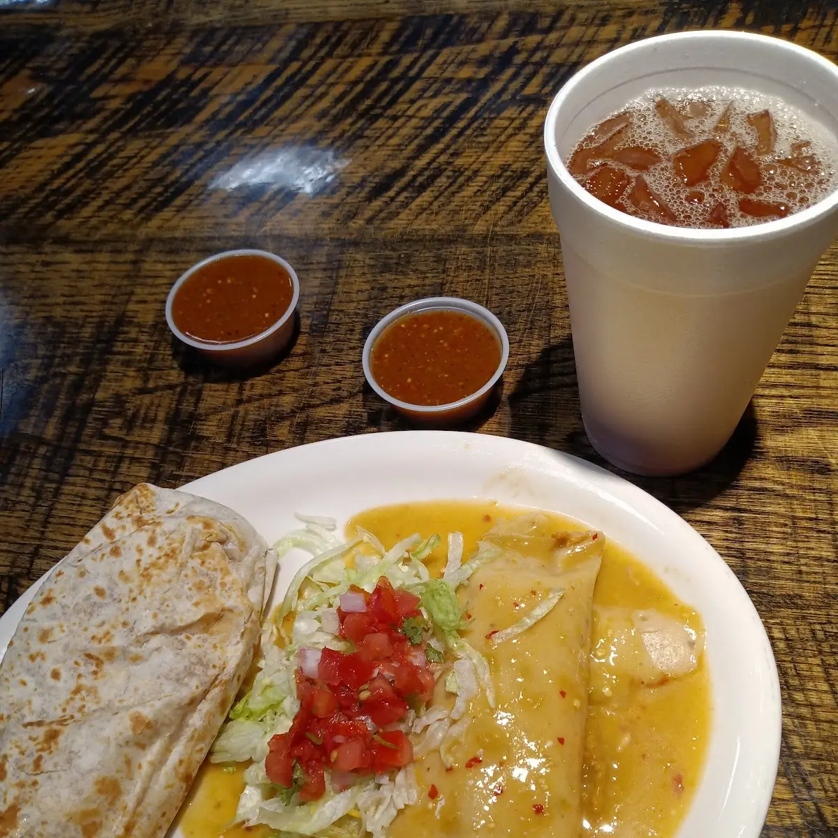 Tamale and Bean Burrito