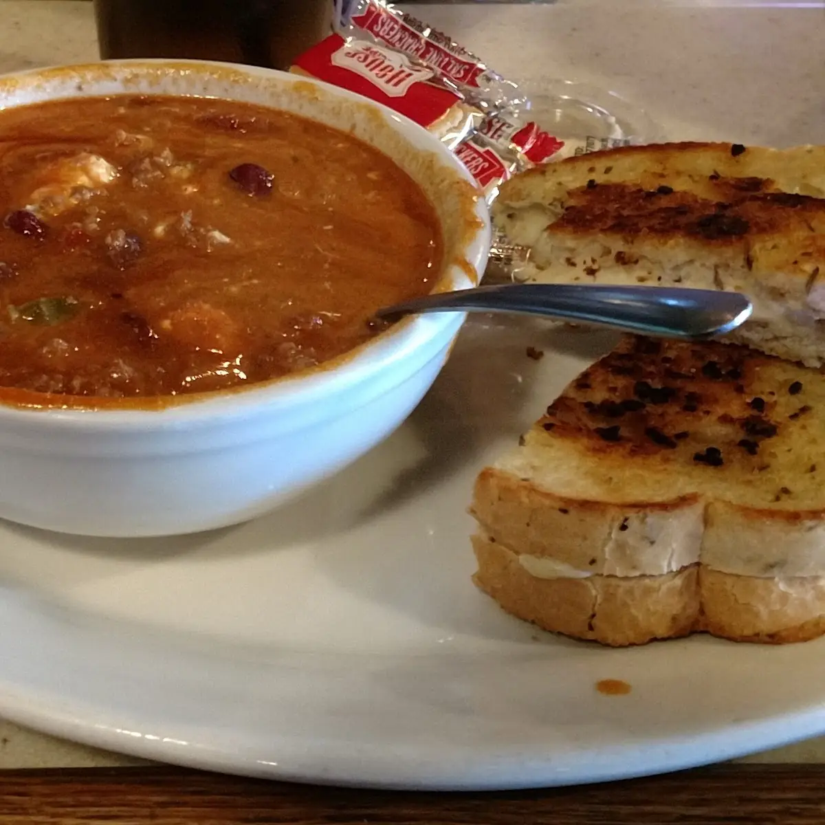 Chili and Grilled Cheese