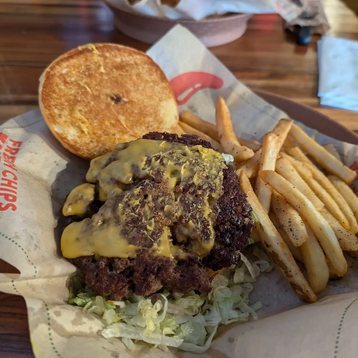 Smashed Burger with Fries