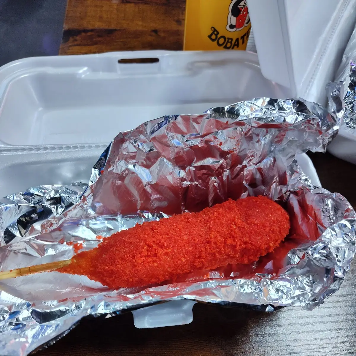 Hot Cheetos Corn Dog