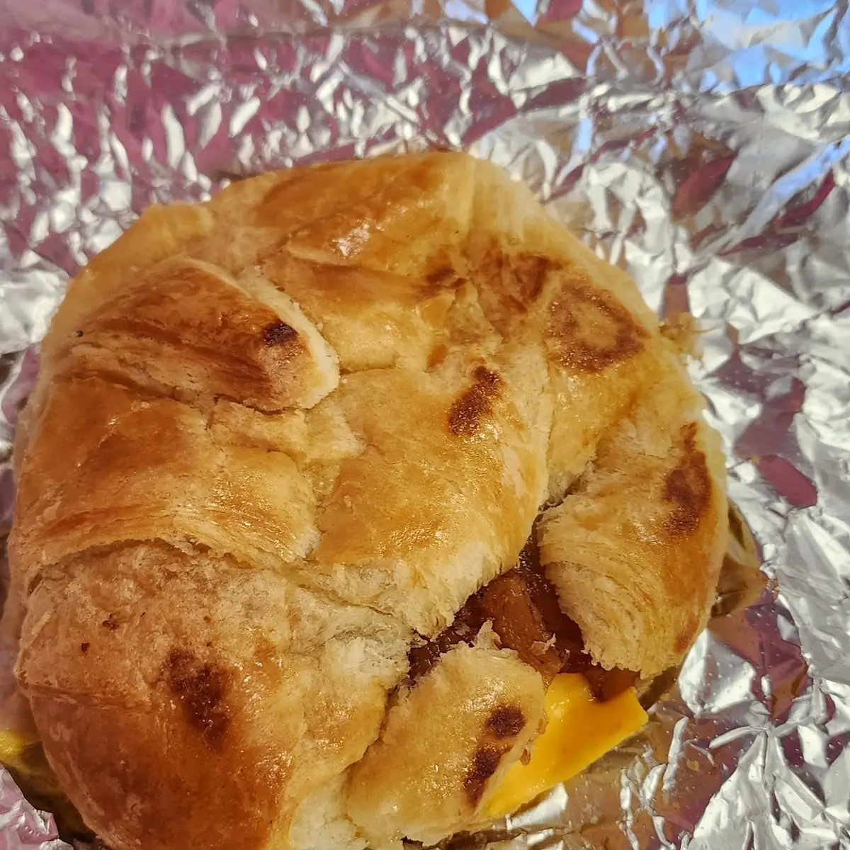 Bacon Egg and Cheese Croissant Sandwich