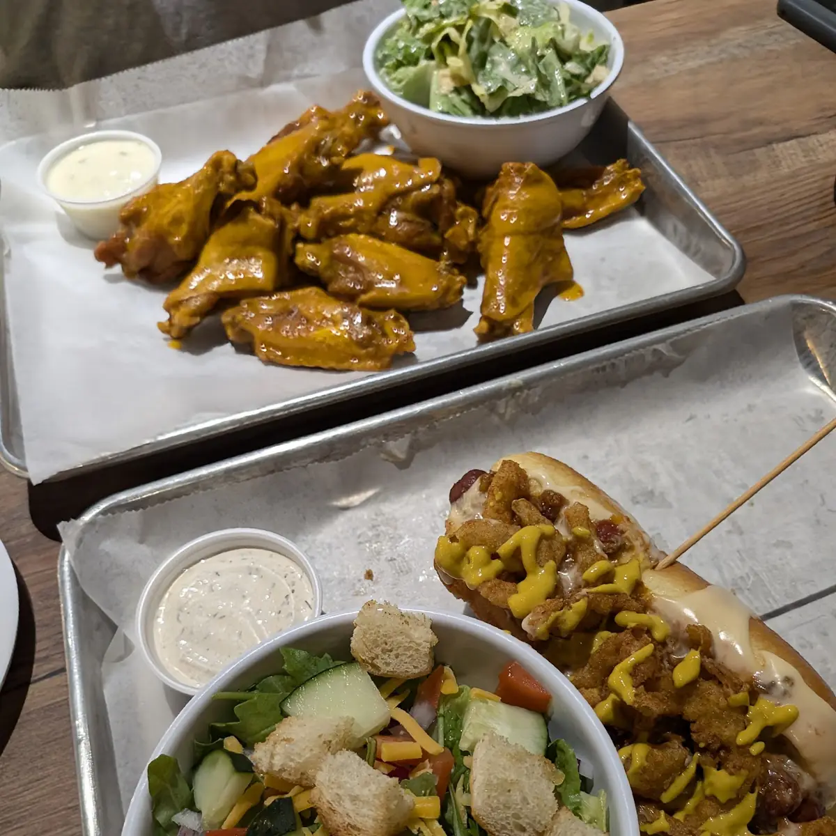 Chili Cheese Dog & Buffalo Wings