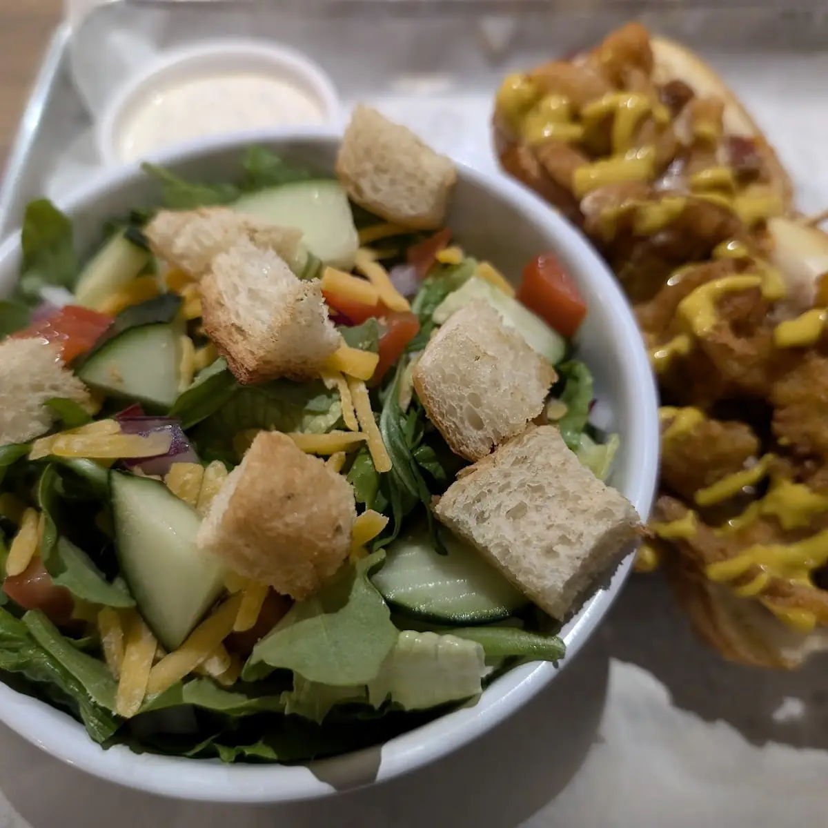 Chili Cheese Dog House Salad