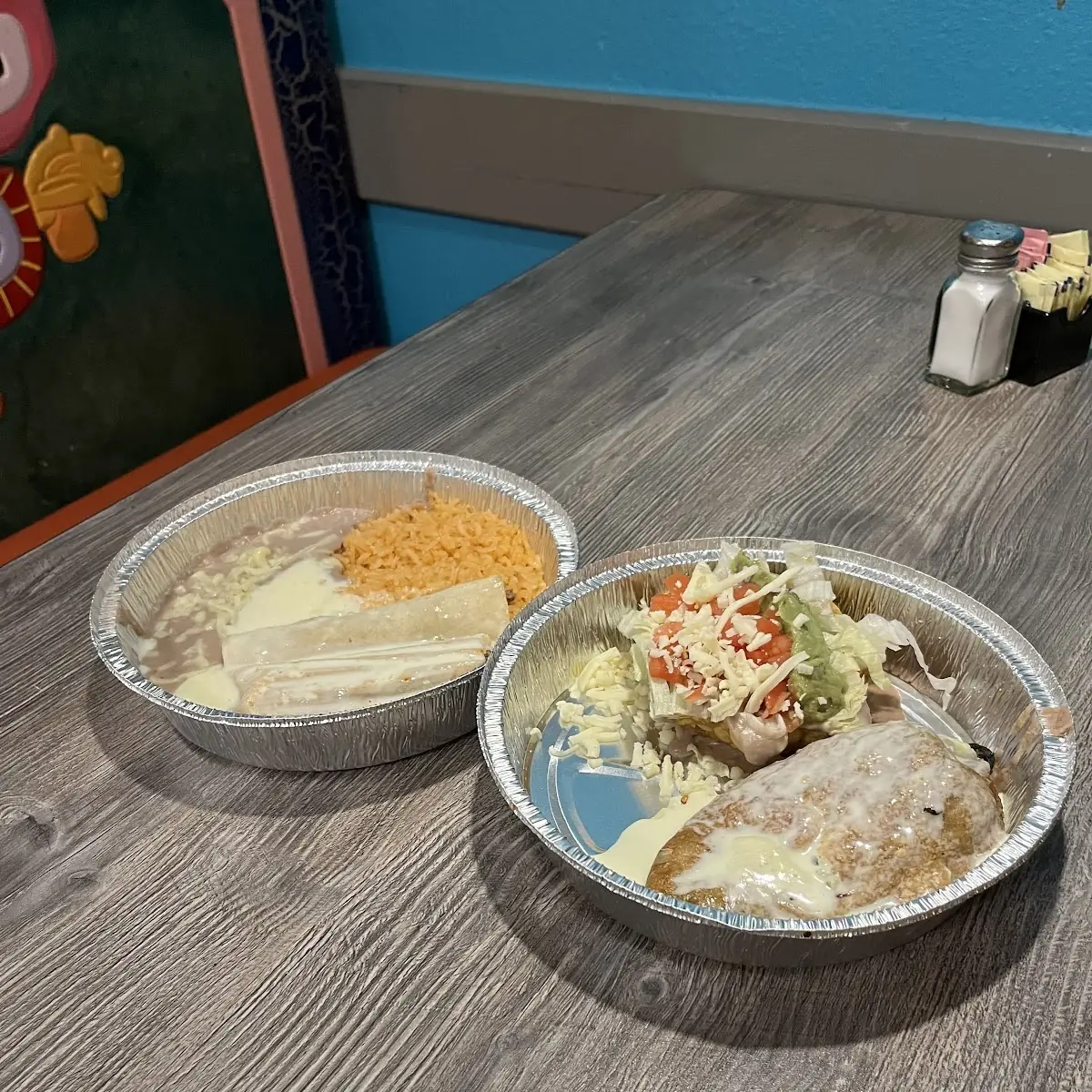 Special Dinner Poblano Tostada with Cheese Sauce
