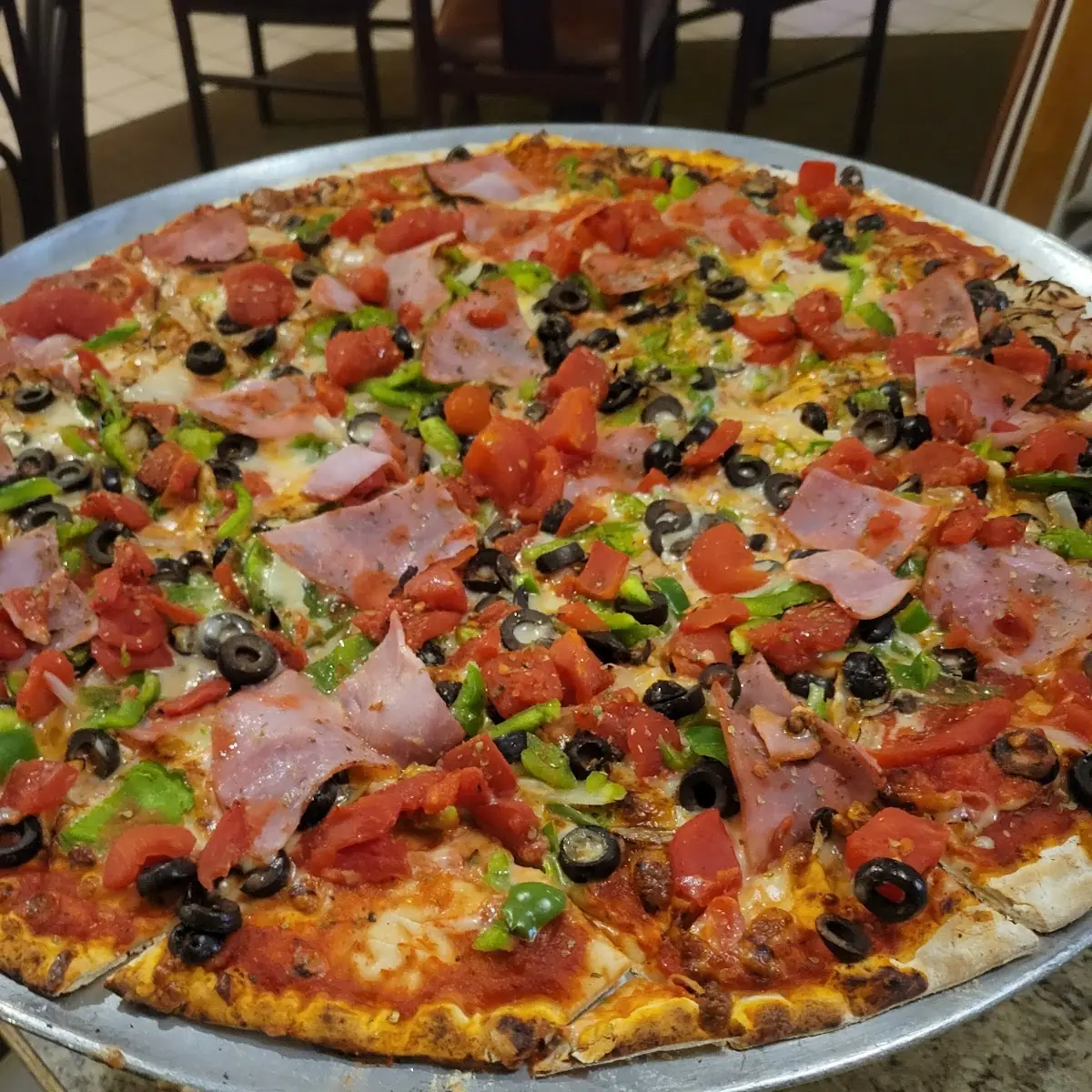 Veggie Pizza Plus Ham