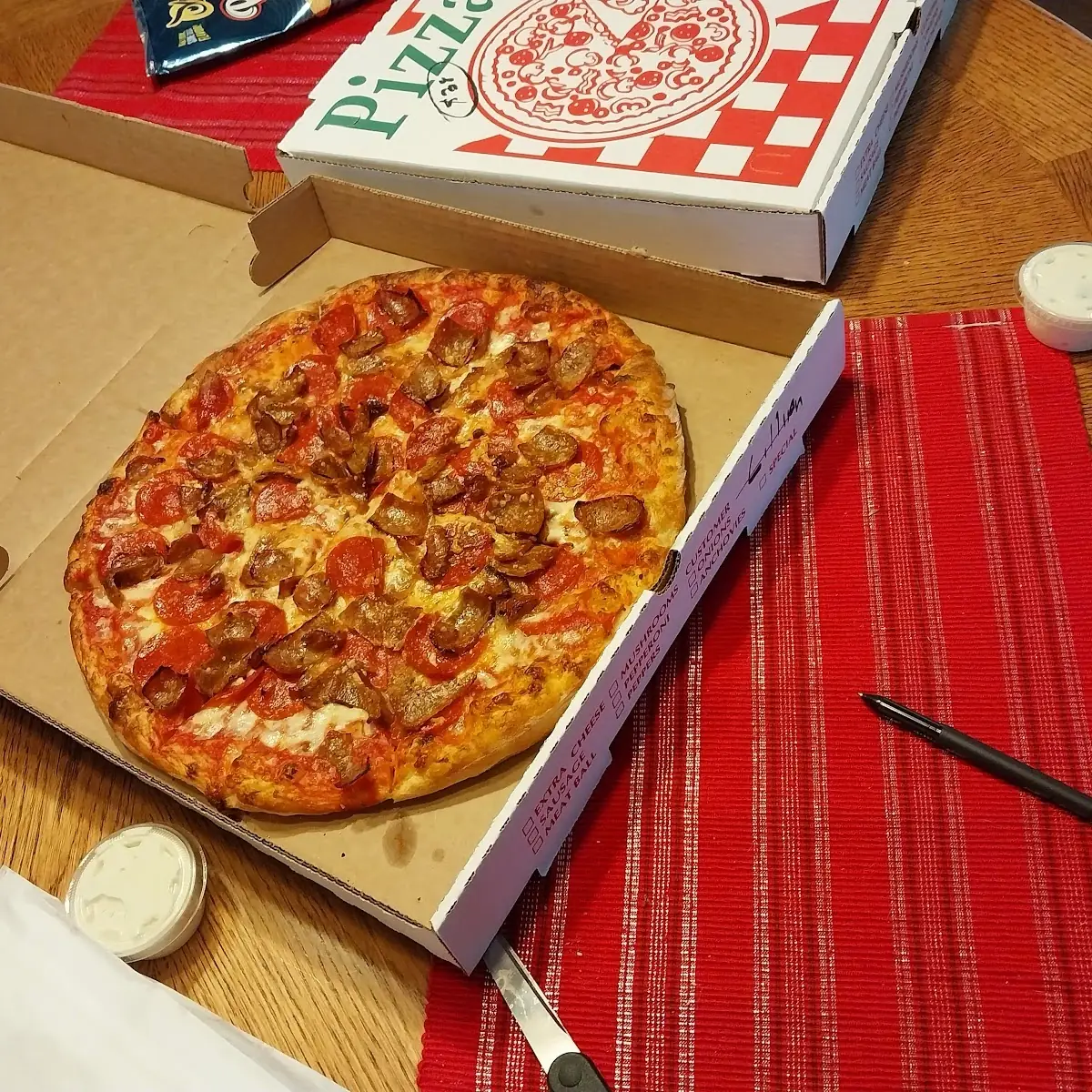 Pepperoni and Sausage Pizza