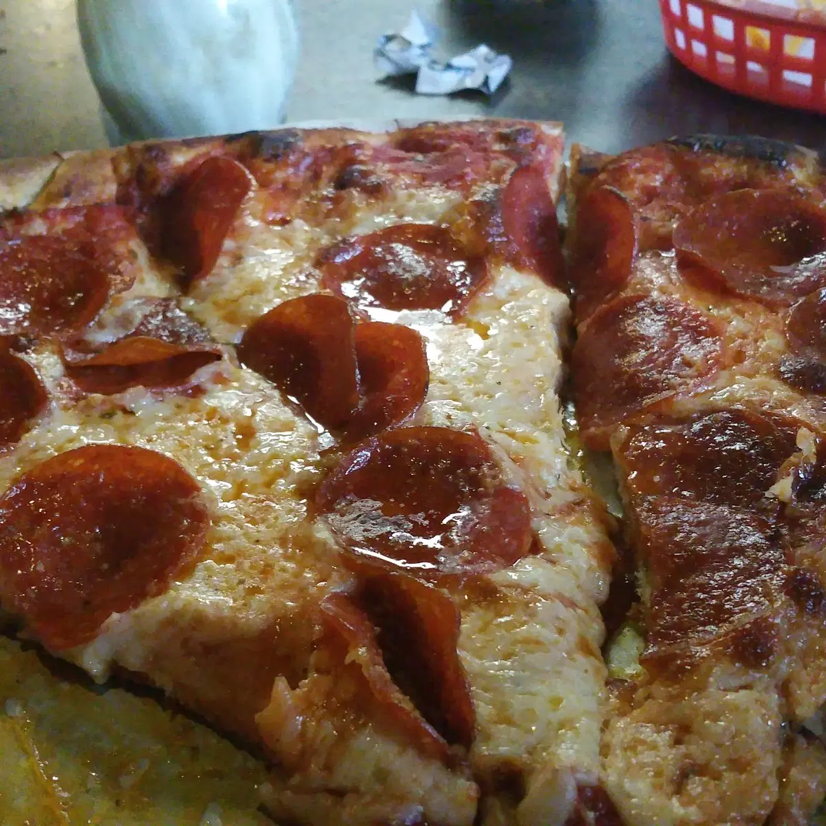 Pepperoni Slice of Cheese Pizza