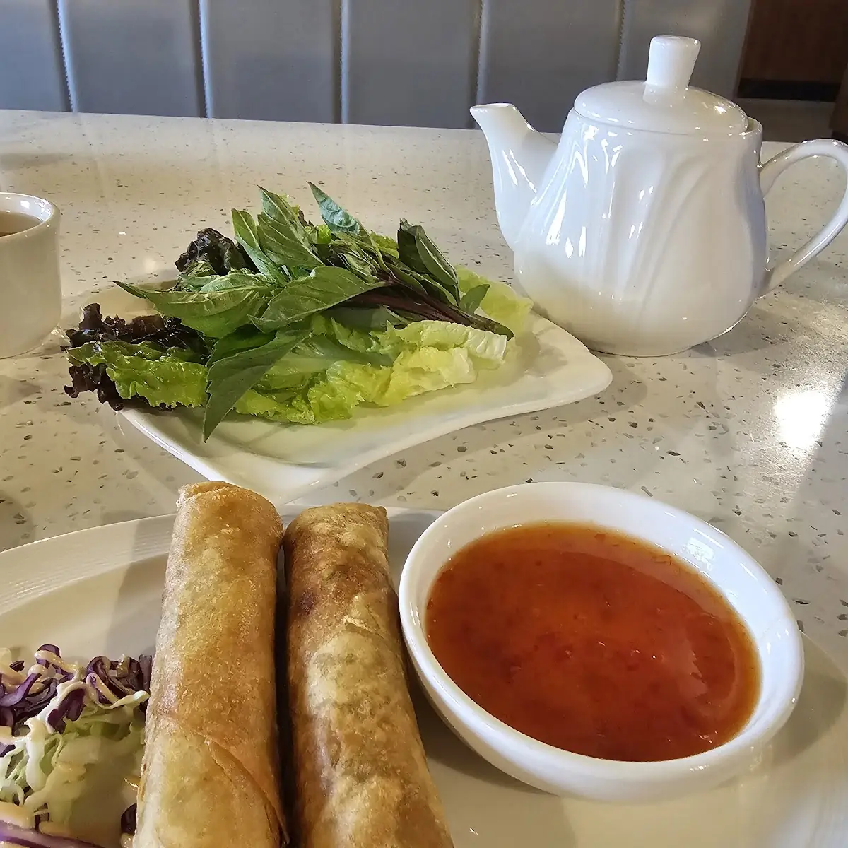 Egg Roll with Salad