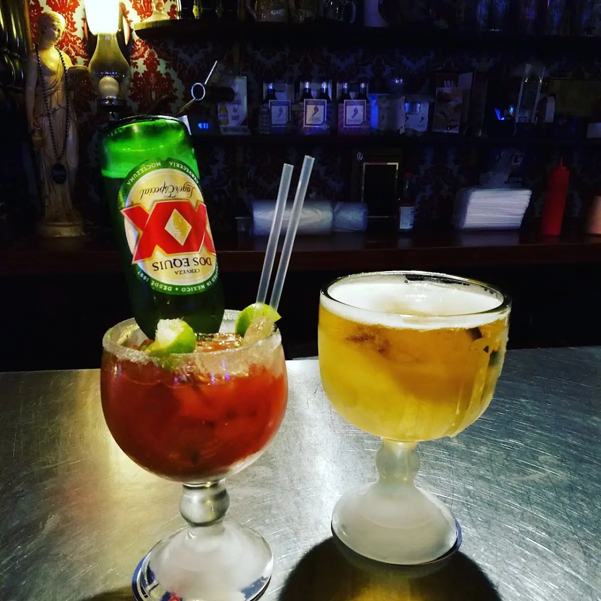 Michelada Dos Equis and Coors Light