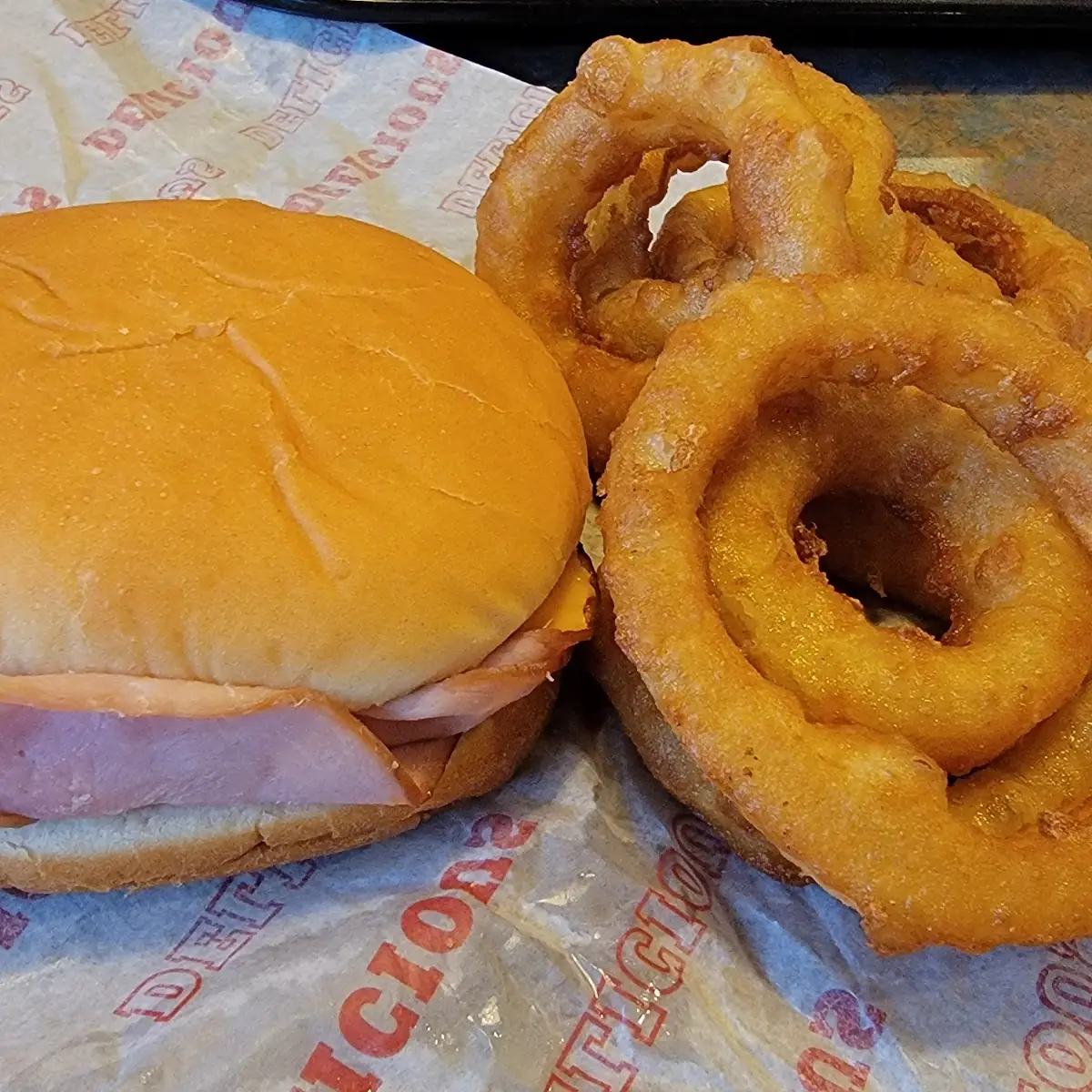 Hot Ham and Cheese Sandwich