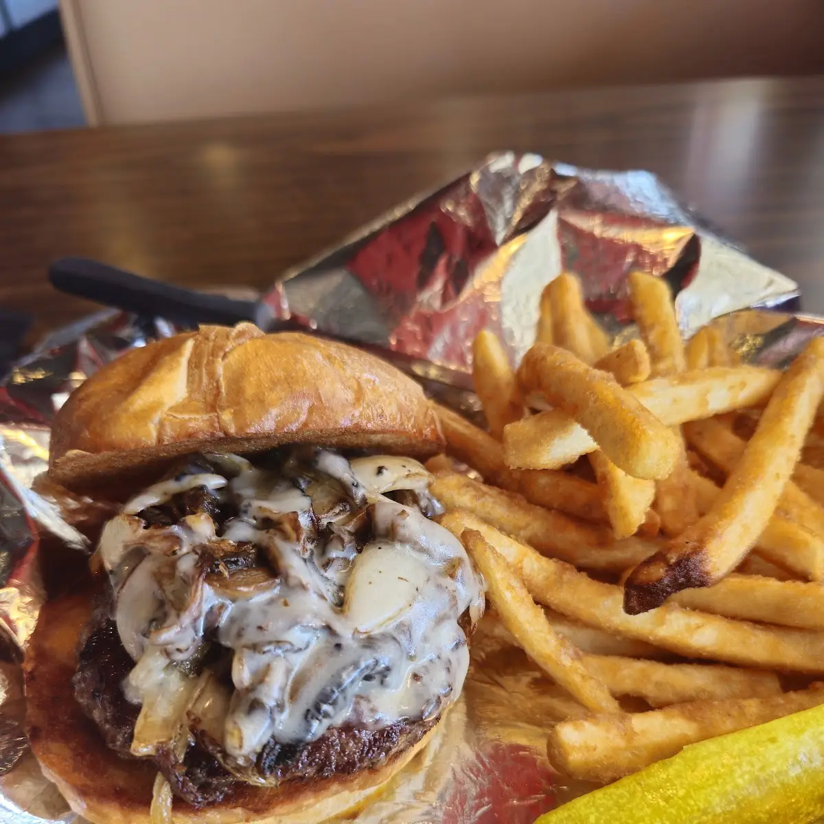 Mushroom Swiss Burger