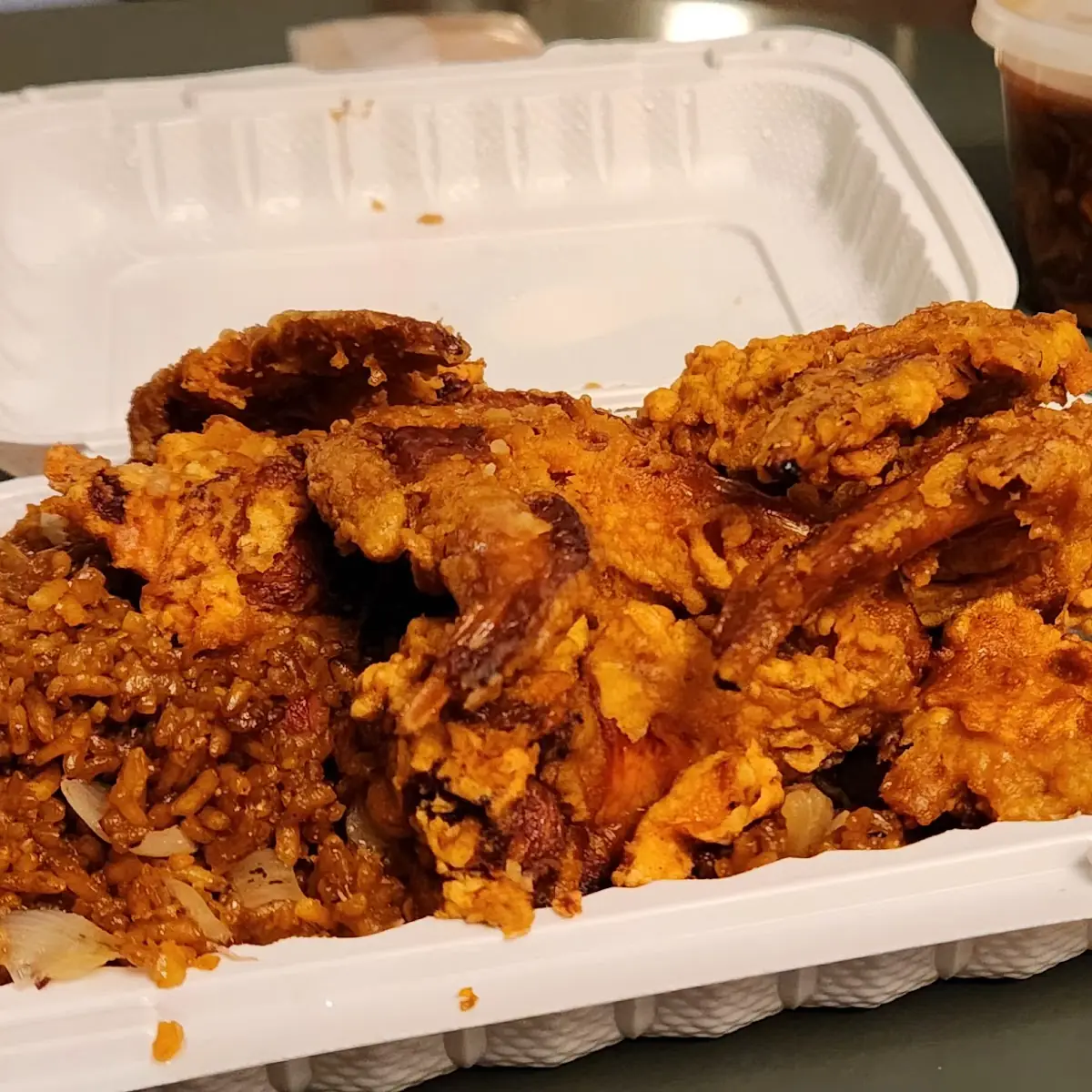 Fried Chicken Wings with Pork Fried Rice