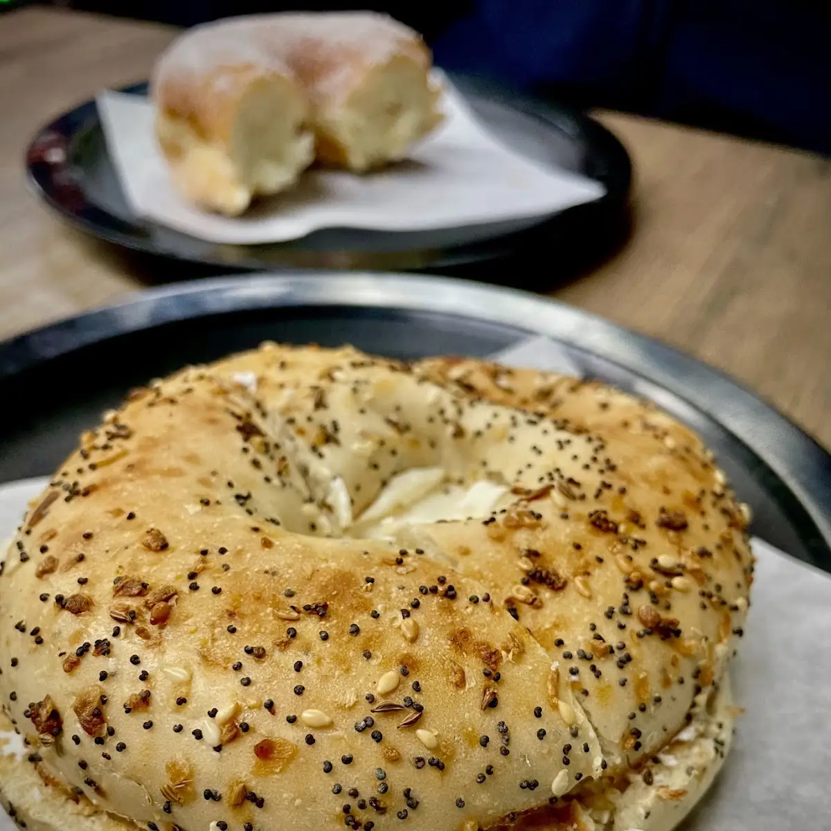Everything Bagel Toasted with Cream Cheese