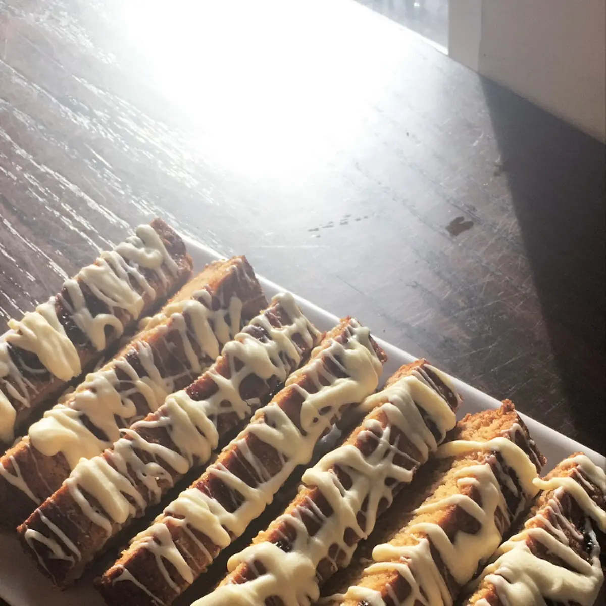 Raspberry White Chocolate Biscotti