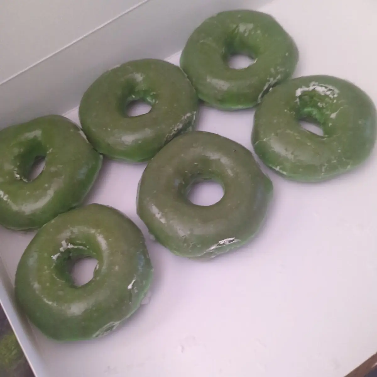 St Patrick's Day Green Glazed Donuts