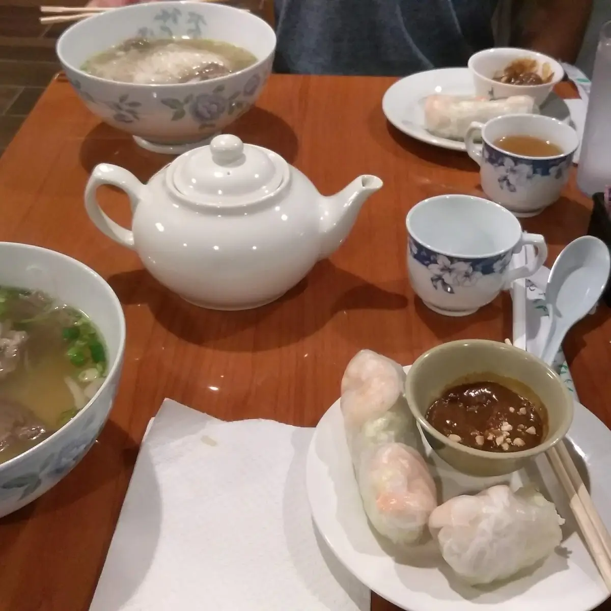 Spring Roll Rice Noodle Soup